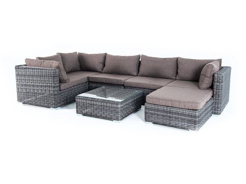 Лаунж-зона Лунго из искусственного ротанга Graphite 4sis