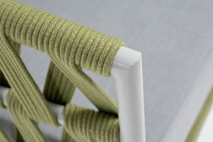 Плетеное кресло Диего из роупа салатовое 4sis