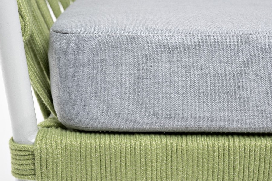 Плетеное кресло Диего из роупа салатовое 4sis