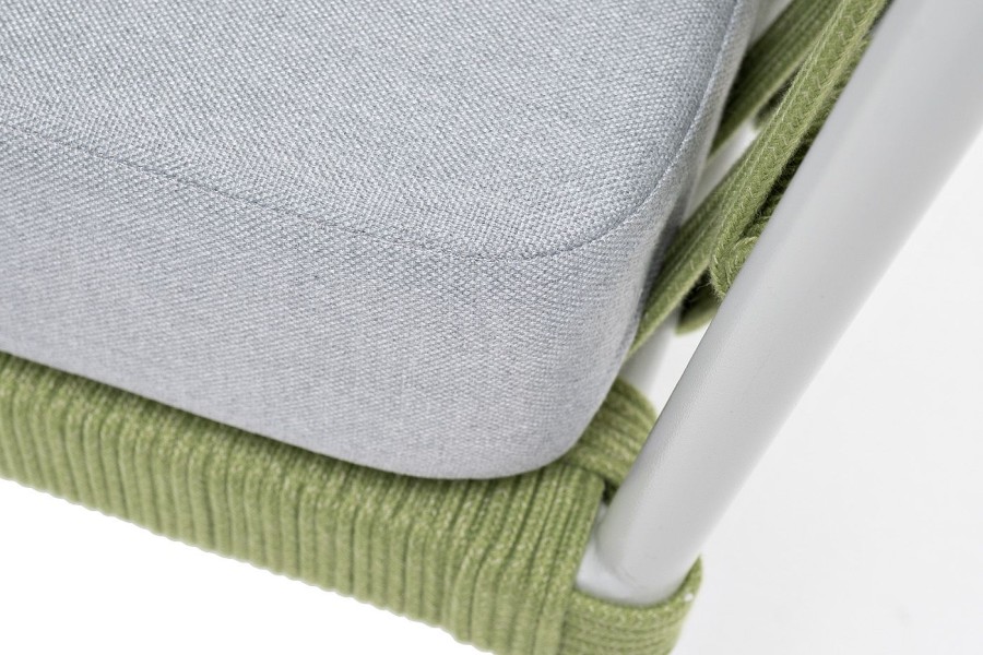 Плетеное кресло Диего из роупа салатовое 4sis