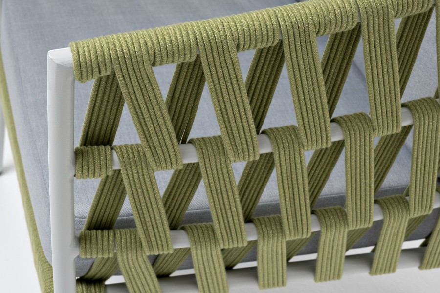 Плетеное кресло Диего из роупа салатовое 4sis