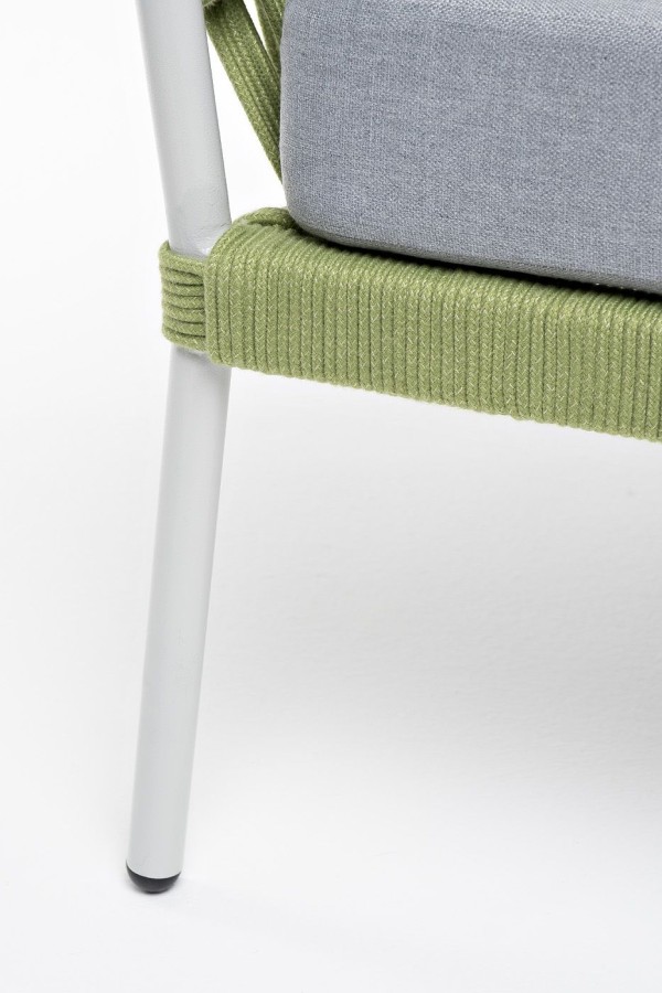 Плетеное кресло Диего из роупа салатовое 4sis