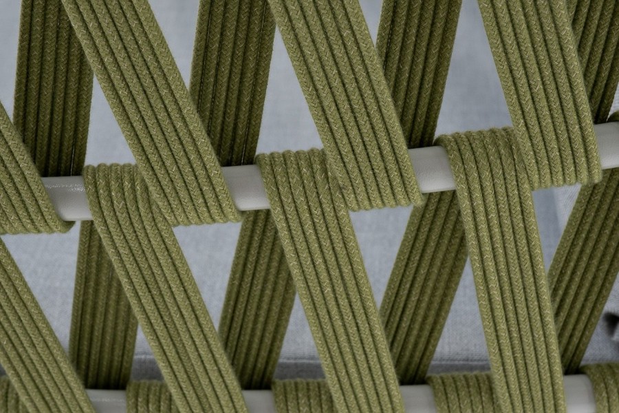 Плетеное кресло Диего из роупа салатовое 4sis