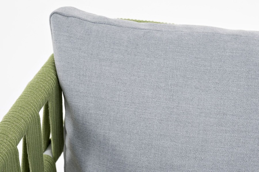 Плетеное кресло Диего из роупа салатовое 4sis