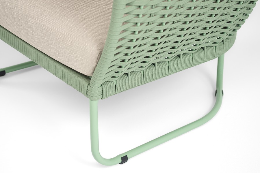 Кресло из роупа Фиджи, роуп зеленый (4204) круглый tex/KT18-0024 4sis  