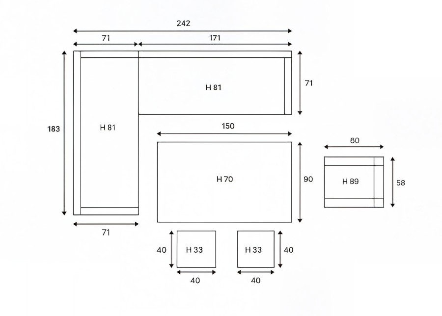 Комплект мебели из искусственного ротанга ZORRO PLUS коричневый