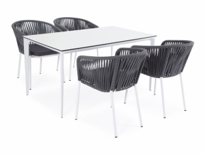 Обеденная группа Малага Бордо графит 4sis