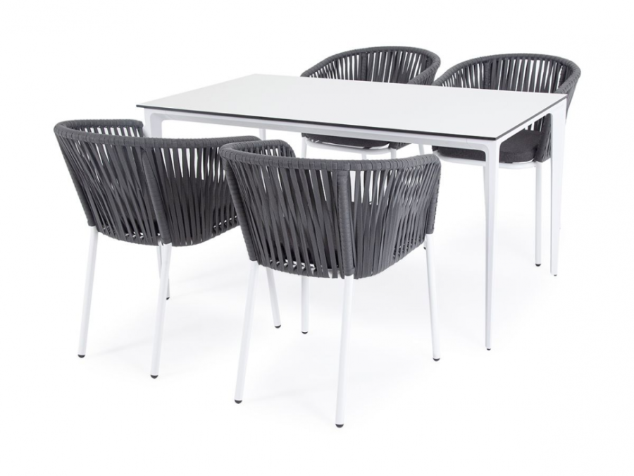 Обеденная группа Малага Бордо графит 4sis