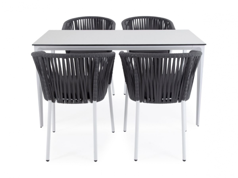 Обеденная группа Малага Бордо графит 4sis