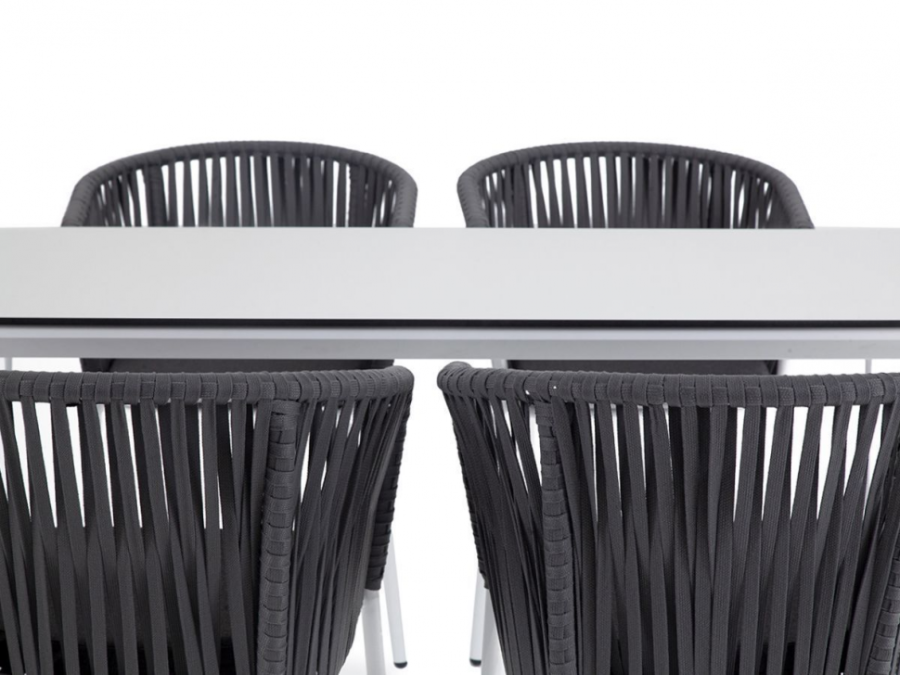 Обеденная группа Малага Бордо графит 4sis