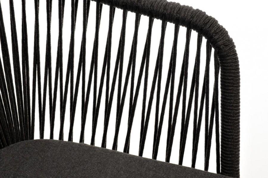 Стул Марсель из роупа золотой глянец, темно-серый 4sis