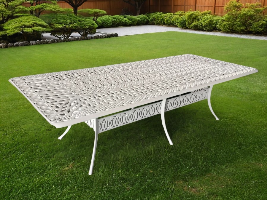 Белый стол из литого алюминия Louis X Кит Маркет
