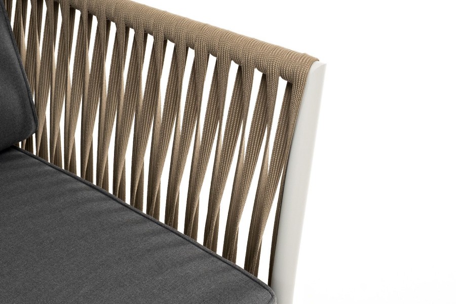 Диван 2-местный Касабланка из роупа, серо-коричневый 4sis