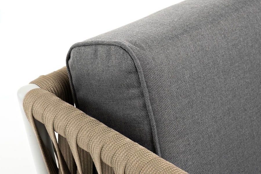 Диван 2-местный Касабланка из роупа, серо-коричневый 4sis