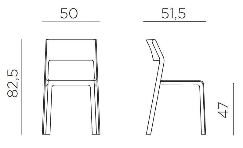 Стул пластиковый Trill Bistrot тортора Nardi
