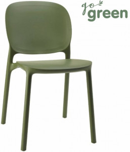 Стул пластиковый Hug оливковый Go Green Garden