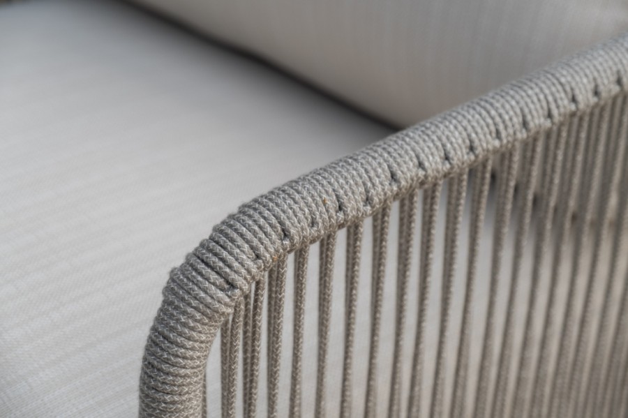 Лаунж-зона 5-местная из роупа Альбано серый меланж 4sis