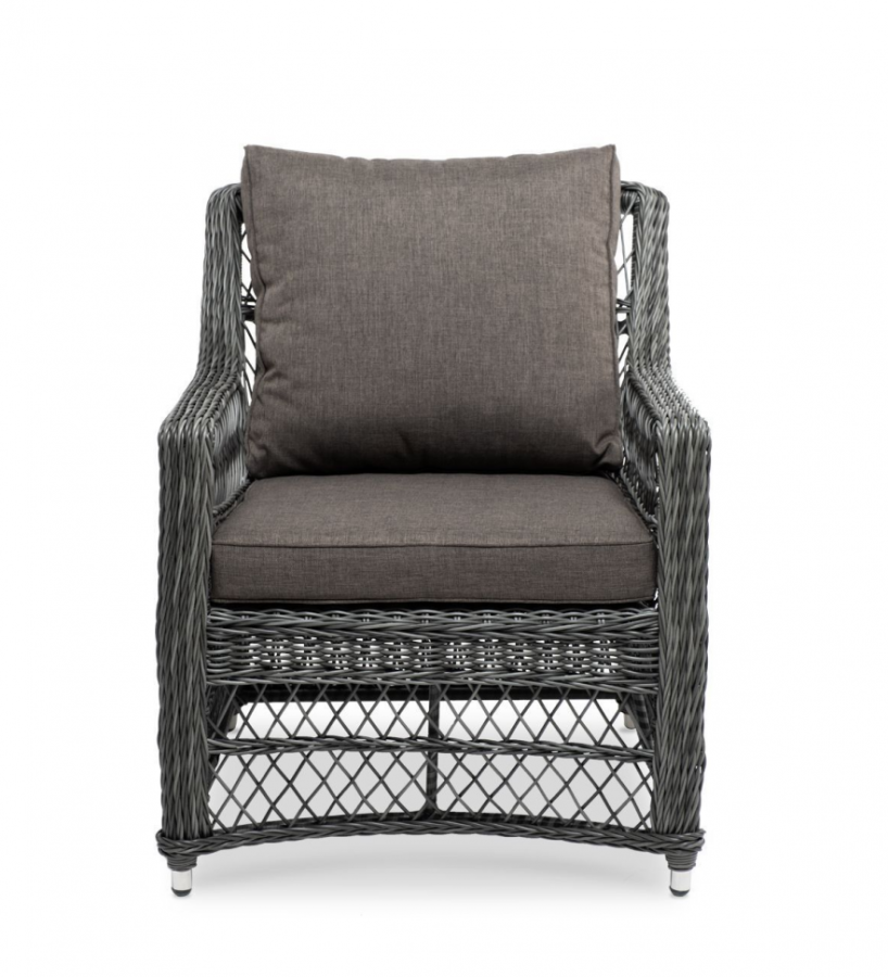 Кресло из искусственного ротанга Гранд Латте графит 4sis