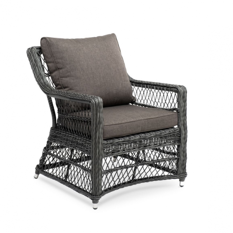 Кресло из искусственного ротанга Гранд Латте графит 4sis