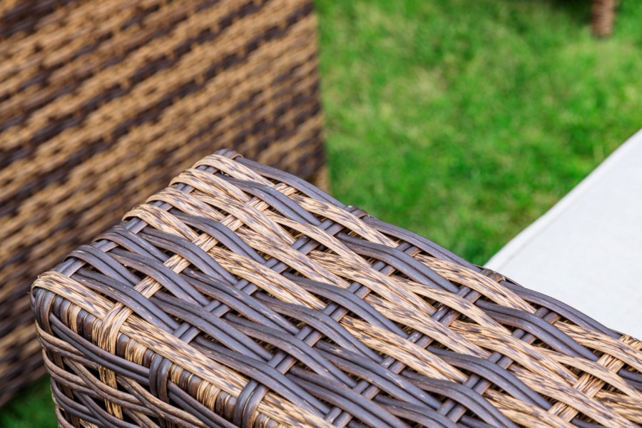 Обеденный комплект KARL PLUS из искусственного ротанга коричневый Royal Family