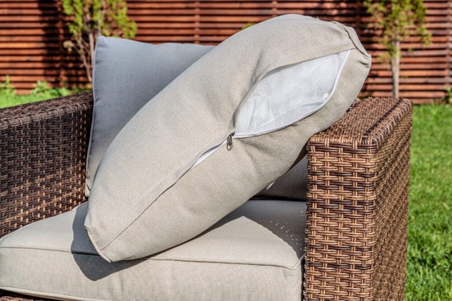 Обеденный комплект KARL PLUS из искусственного ротанга коричневый Royal Family