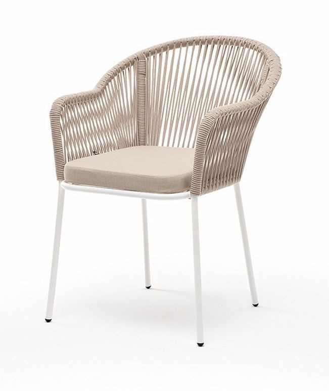 Обеденная группа Малага на 4 персоны со стульями Лион бежевая 4sis