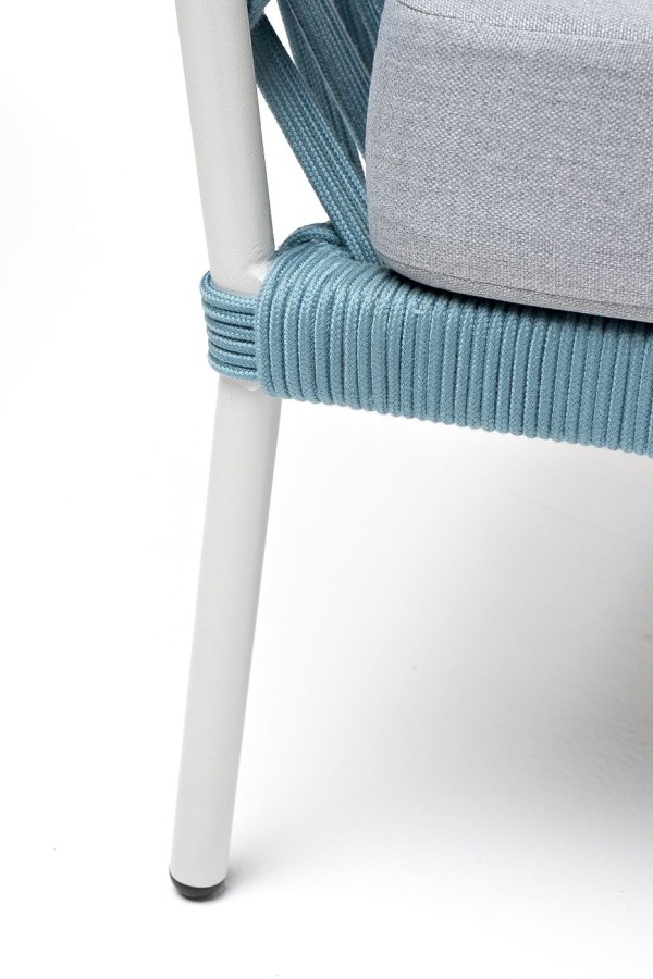 Диван 2-местный Диего из роупа, бирюзовый 4sis