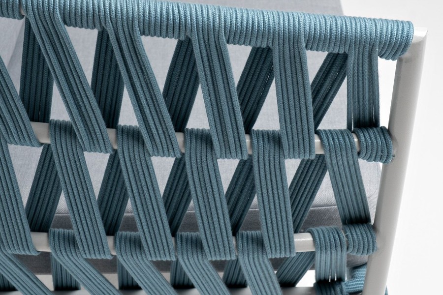 Диван 2-местный Диего из роупа, бирюзовый 4sis