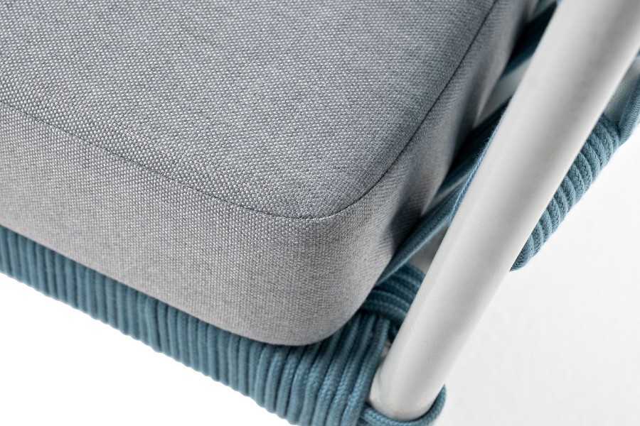 Диван 2-местный Диего из роупа, бирюзовый 4sis