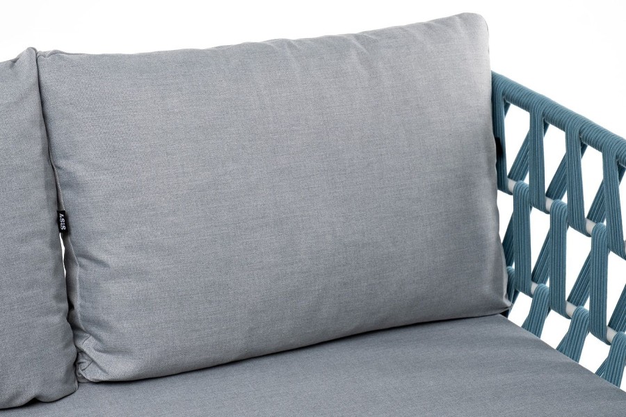 Диван 2-местный Диего из роупа, бирюзовый 4sis