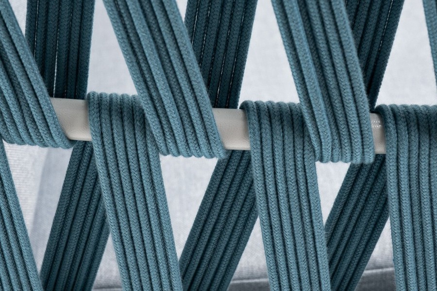 Диван 2-местный Диего из роупа, бирюзовый 4sis