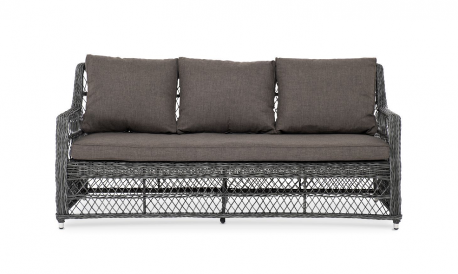 Диван из искусственного ротанга Гранд Латте графит 4sis