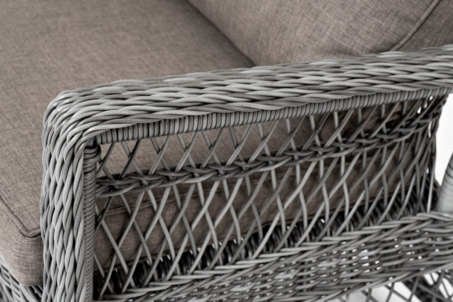 Диван из искусственного ротанга Гранд Латте графит 4sis