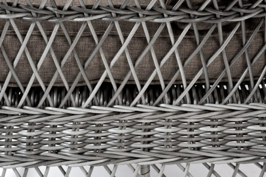 Диван из искусственного ротанга Гранд Латте графит 4sis