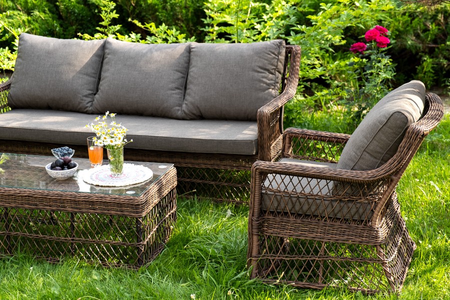 Кресло из искусственного ротанга Гранд Латте коричневое 4sis