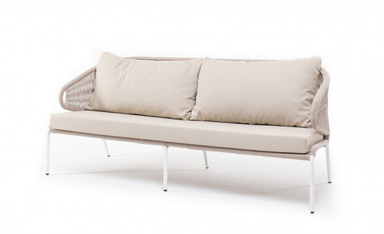 Трехместный диван из роупа Милан бежевый 4sis