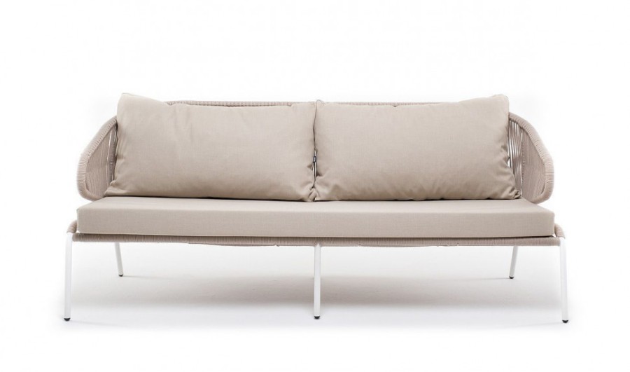 Диван 3-местный Милан из роупа бежевый 4sis