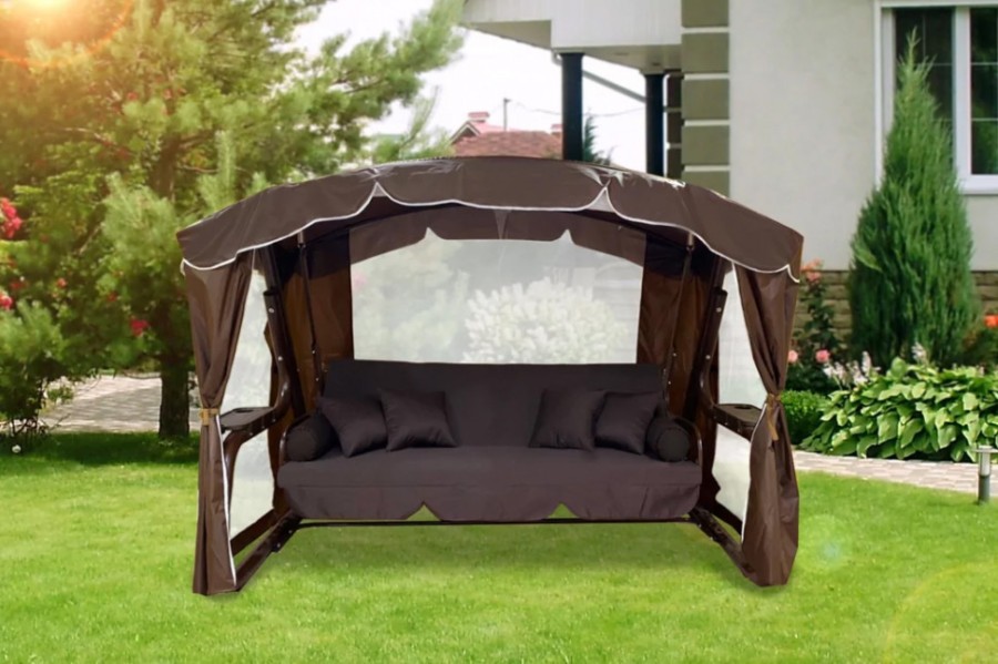 Садовые качели СИНГАПУР шоколад Garden