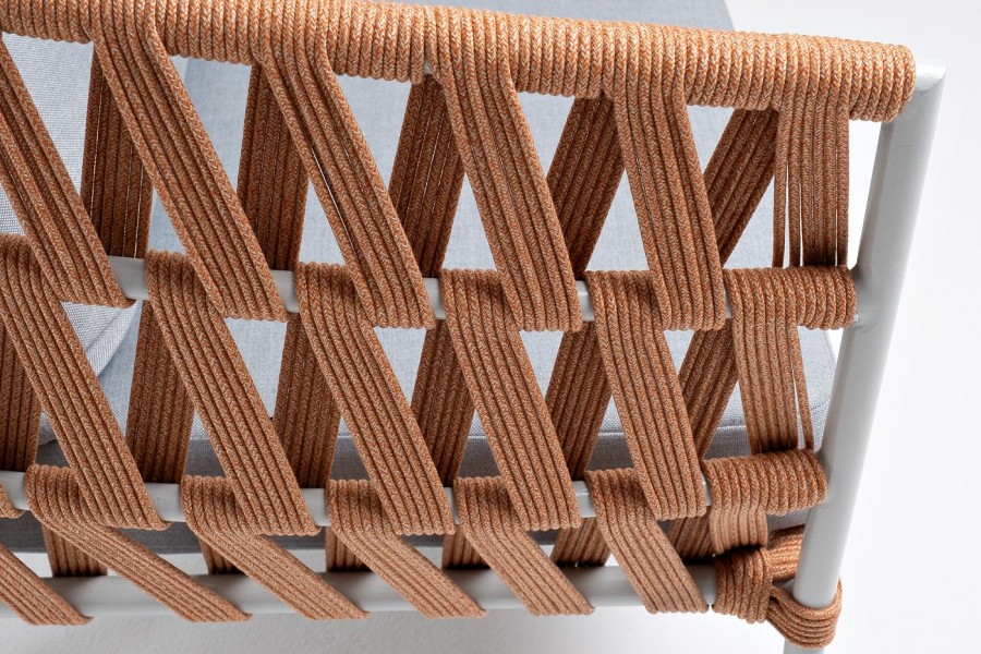 Диван 2-местный Диего из роупа, оранжевый 4sis