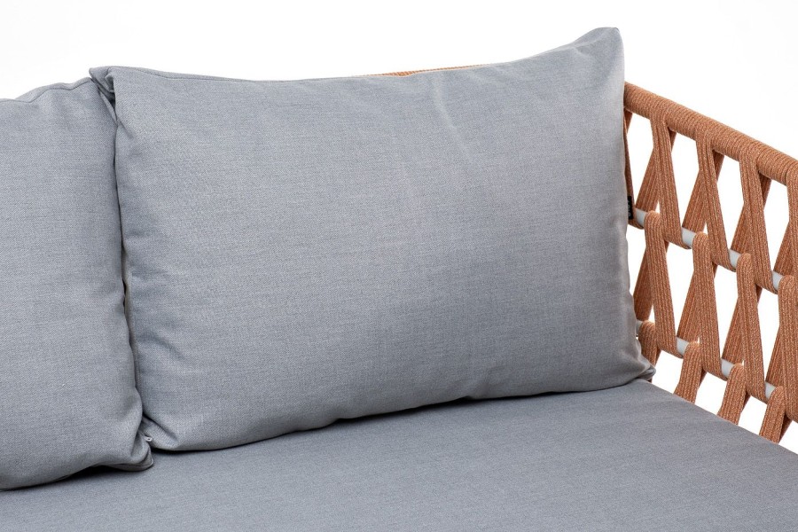 Диван 2-местный Диего из роупа, оранжевый 4sis