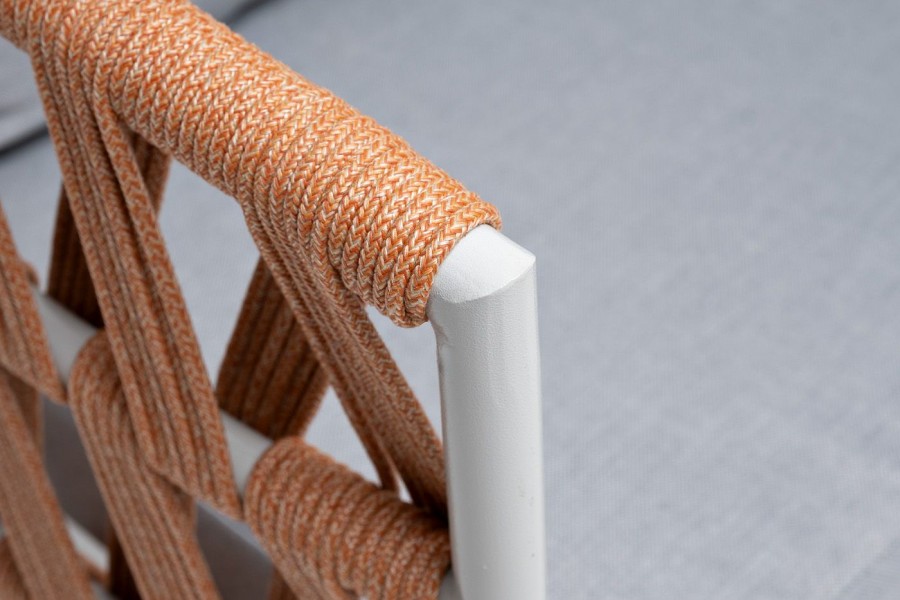 Диван 2-местный Диего из роупа, оранжевый 4sis