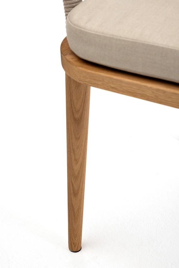 Плетеный стул Лион из дуба бежевый 4sis