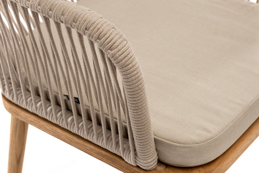 Плетеный стул Лион из дуба бежевый 4sis