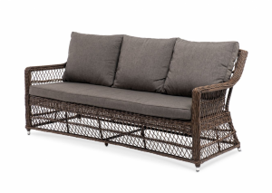 Диван из искусственного ротанга Гранд Латте коричневый 4sis