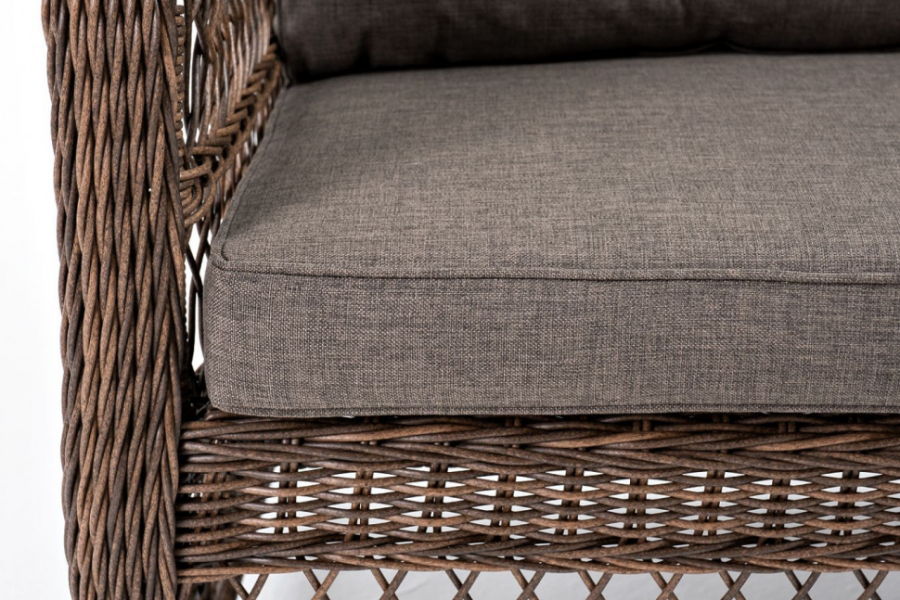 Диван из искусственного ротанга Гранд Латте коричневый 4sis