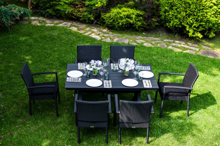 Обеденный комплект Milano 6 черный Joygarden