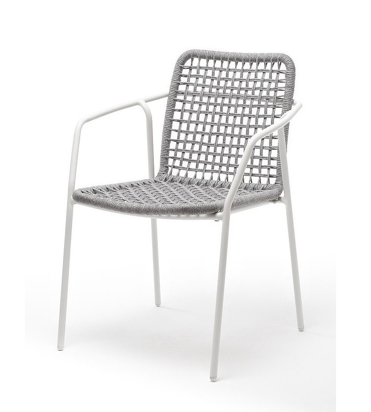 Обеденная группа Малага на 4 персоны со стульями Тунис светло-серый 4sis