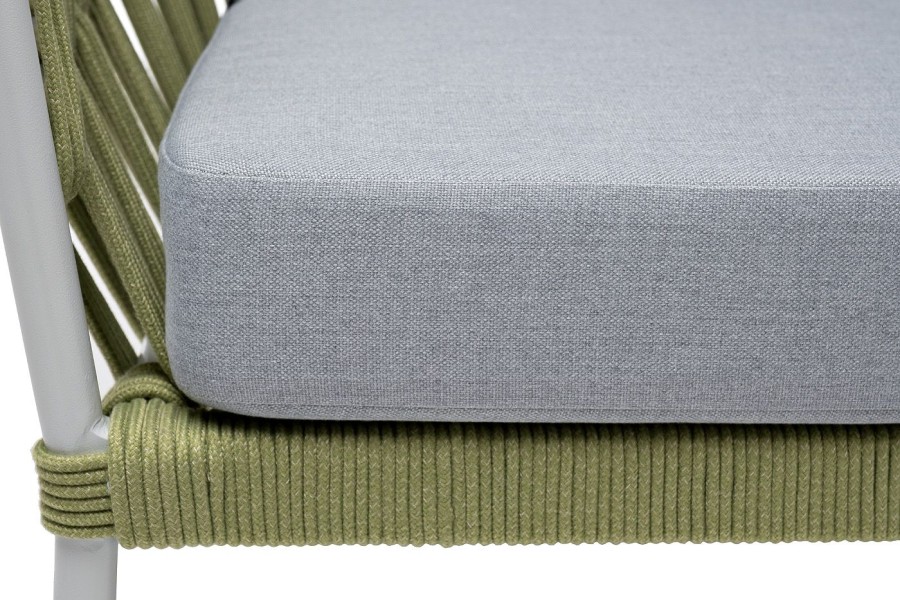 Диван 2-местный Диего из роупа, салатовый 4sis