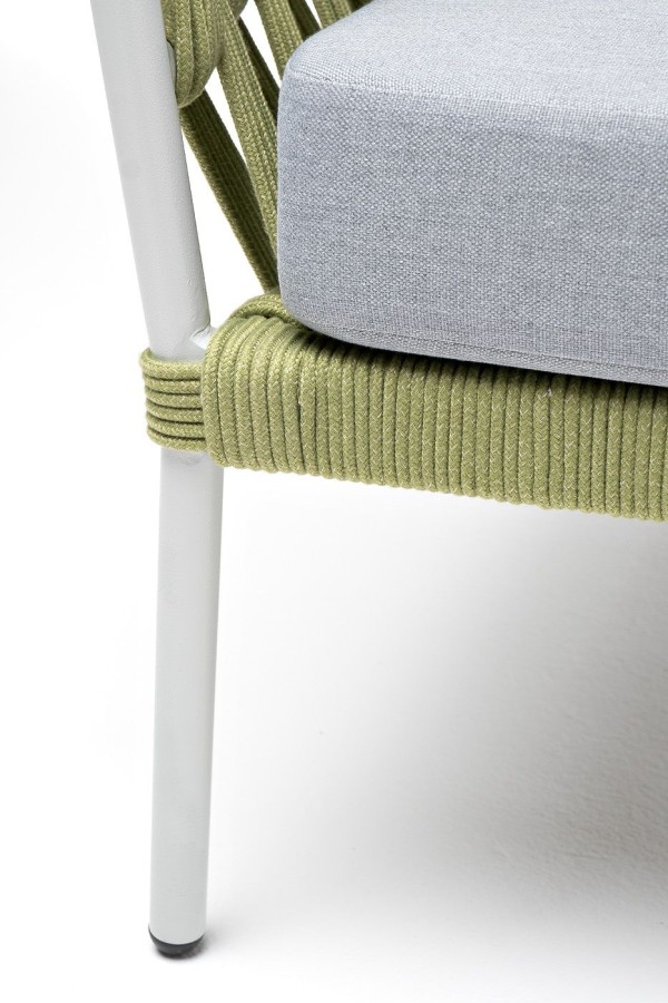 Диван 2-местный Диего из роупа, салатовый 4sis