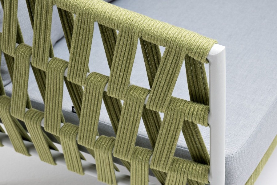 Диван 2-местный Диего из роупа, салатовый 4sis